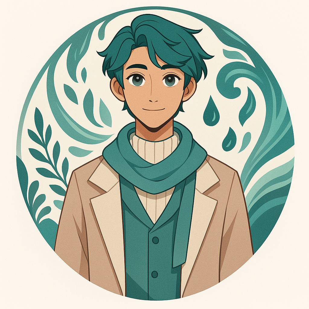 Profilbild, Porträt von Validis, der emphatischen KI für individuelle Affirmationen mit Tiefe, von Gabi Golling. Bild KI-generiert.